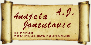 Anđela Jontulović vizit kartica